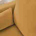 Sofa 3-Sitzer Cord ockerfarben - Bjorn - Fixes Sofa, gerade, Metallfüße  Photo3