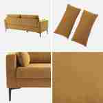 Sofa 3-Sitzer Cord ockerfarben - Bjorn - Fixes Sofa, gerade, Metallfüße  Photo6