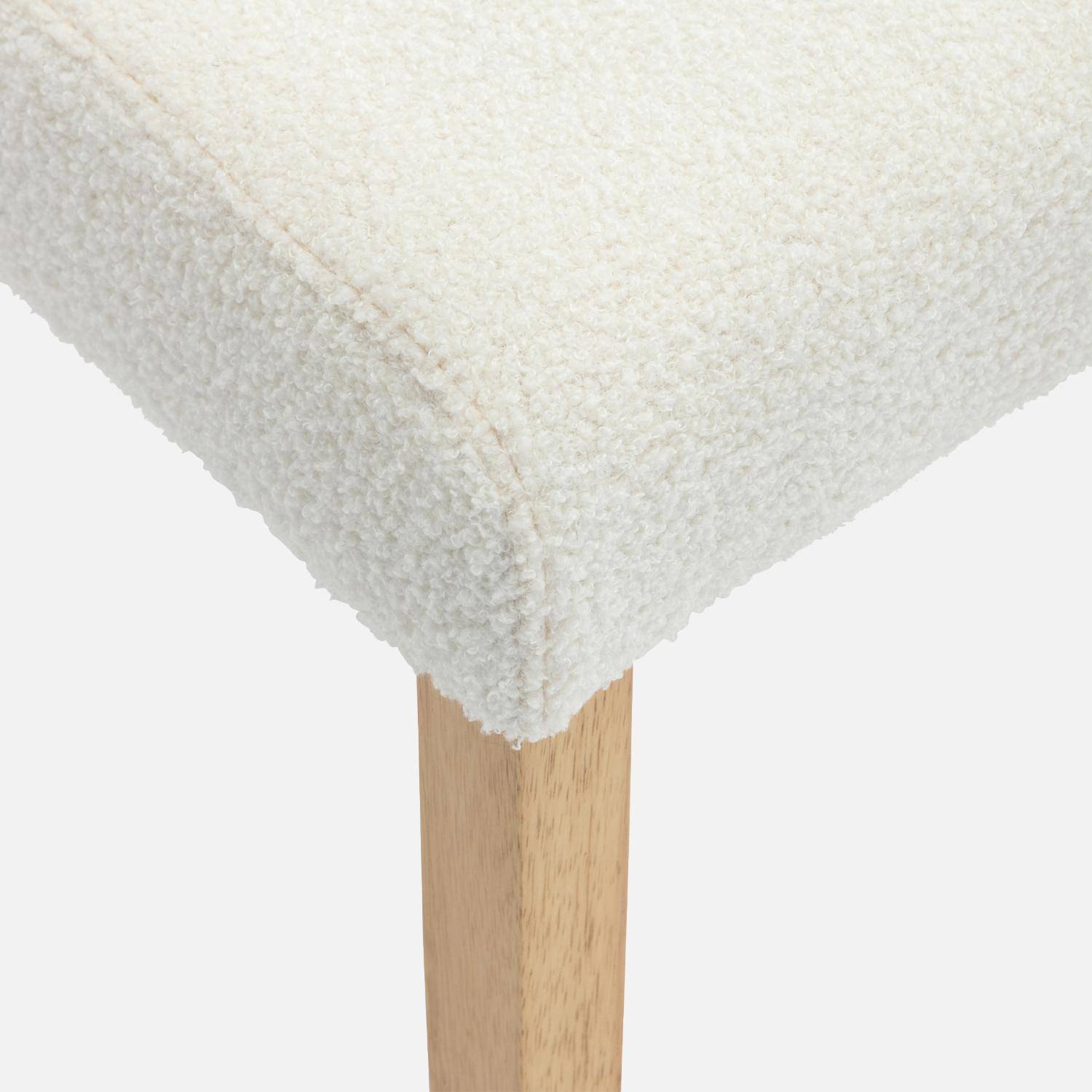 Set van 4 stoelen, Rita, boucléstof, rubberhouten poten,sweeek,Photo5