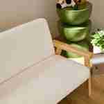Banquette canapé enfant en bois et tissu bouclette, Isak, L 84 x P 43,5 x H 50cm Photo2