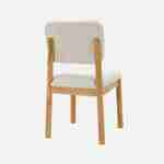 Lot de 2 chaises scandinaves piètement en bois d'hévéa revêtement bouclette Photo6