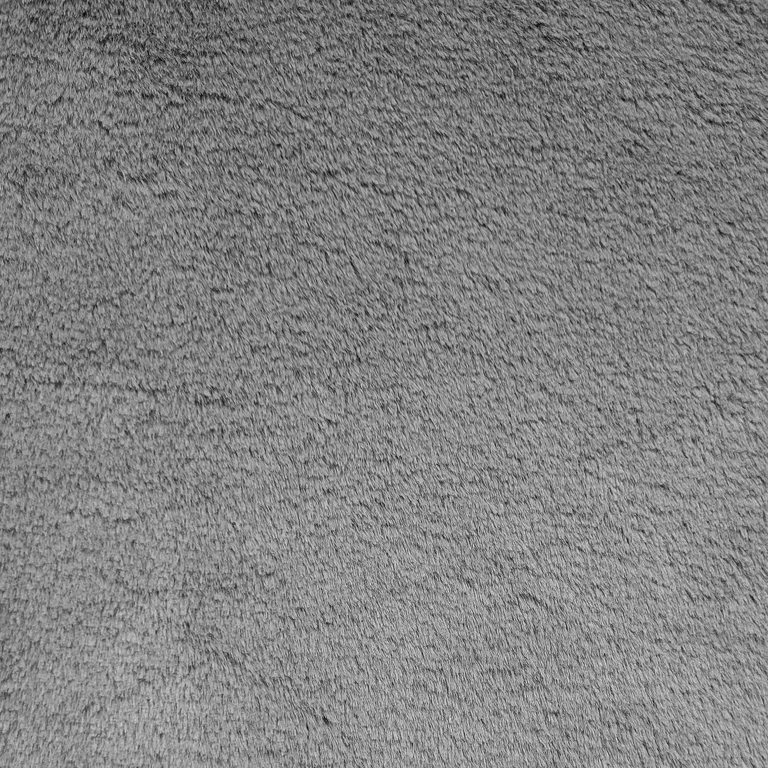 2 Coussins gris foncé garnis fausse fourrure poils longs 40x40cm - LAPONIE,sweeek,Photo2