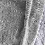 Plaid chenille gris finition franges 130x170cm - SUZANNE Photo2