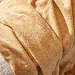 Mosterdgeel chenille kleed met franjes, Suzanne, 130x170cm Photo2