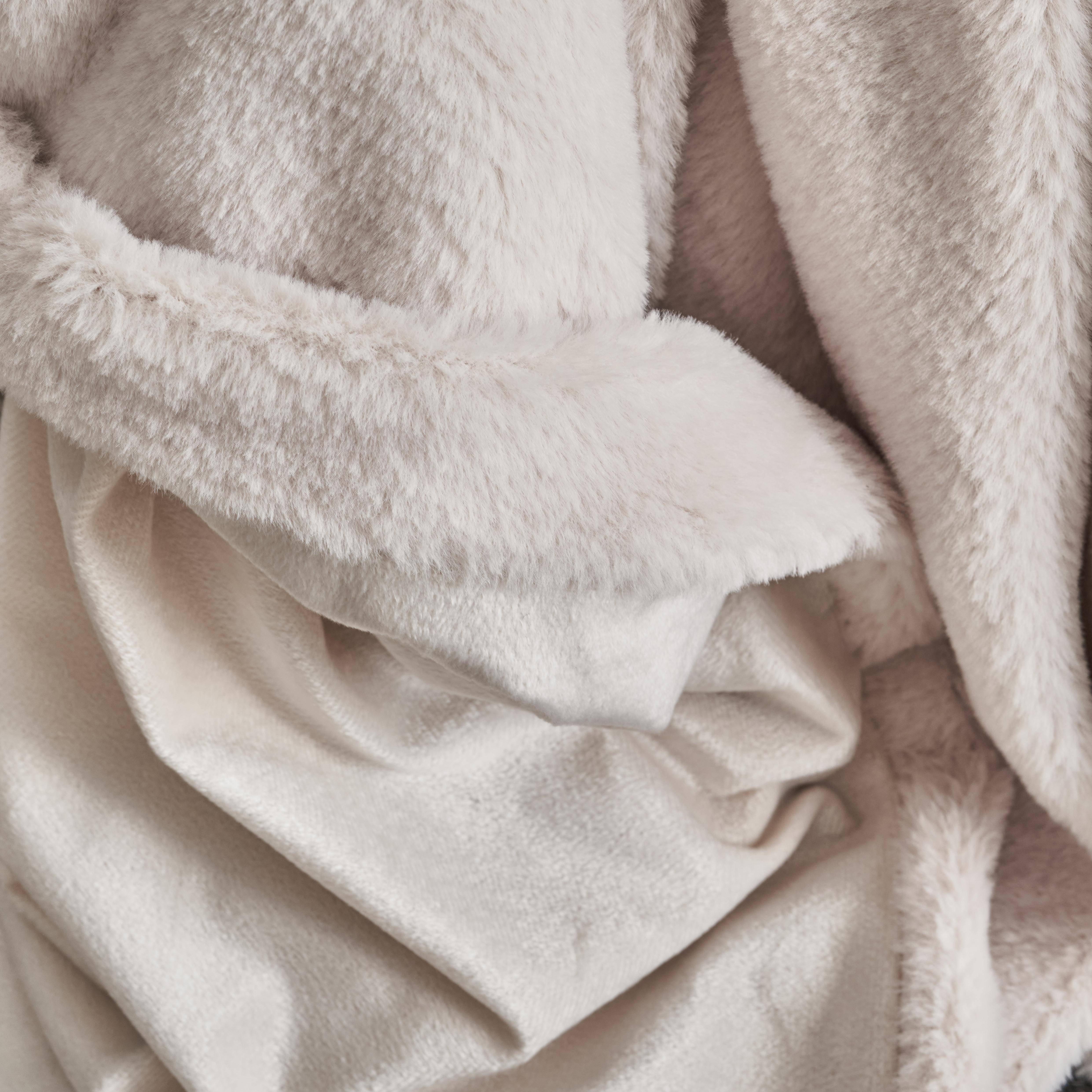 Fleece deken, beige, Laponie, 130 x 160cm,sweeek,Photo2