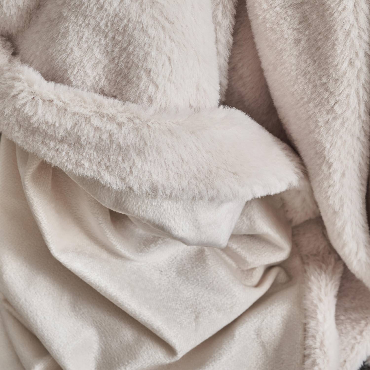 Fleece deken, beige, Laponie, 130 x 160cm Photo2