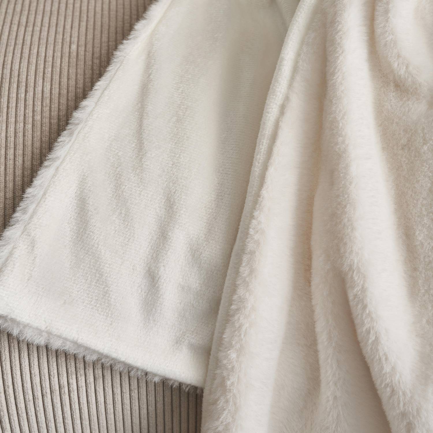 Witte fleece deken, Laponie 160 x 230cm Photo2