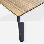 Table de jardin en bois teck, structure acier inoxydable anthracite, 8 places  Photo3
