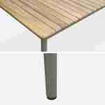 Table de jardin en bois teck, structure acier inoxydable savane, 8 places  Photo3