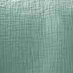 Set de 2 rideaux en gaze de coton vert amande, tissu gaufré, 2x 135x240cm avec œillets  Photo2