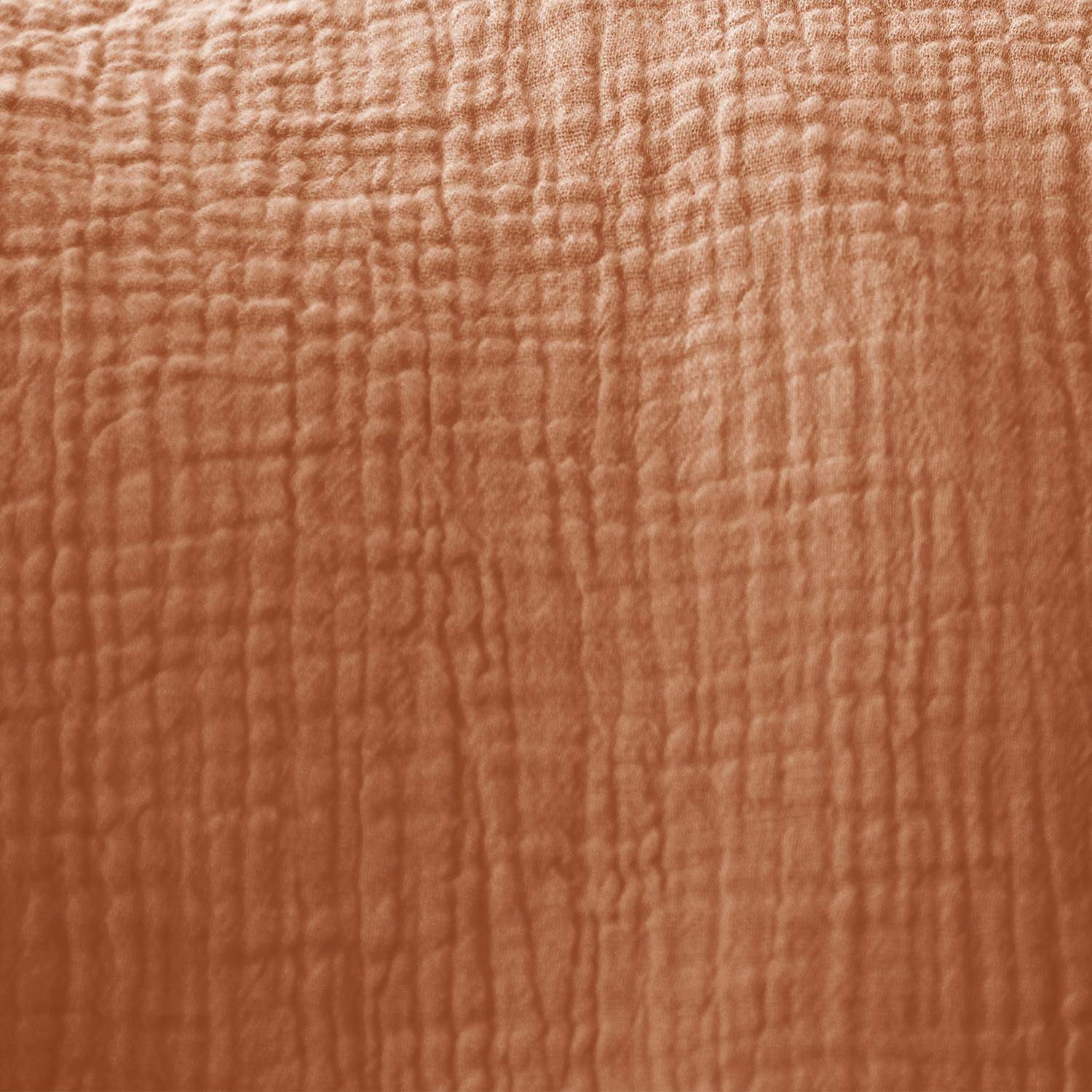 Set van 2 karamelkleurige katoenen gordijnen, stof met reliëf, 2x 135x240cm met 8 ogen Photo2