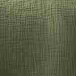 Set de 2 rideaux en gaze de coton kaki, tissu gaufré, 2x 135x240cm avec œillets  Photo2