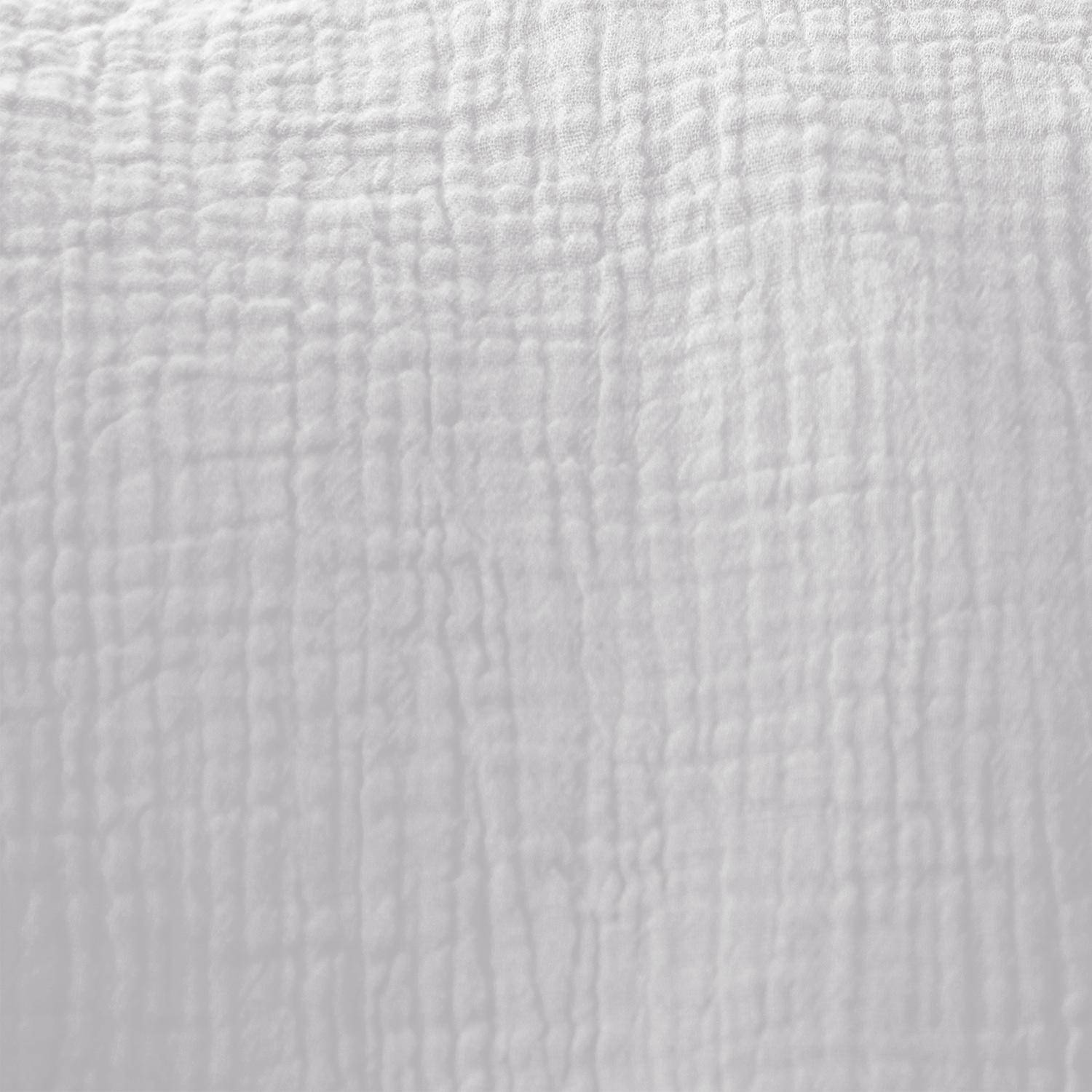 Set de 2 rideaux en gaze de coton gris clair, tissu gaufré, 2x 135x240cm avec œillets  Photo2