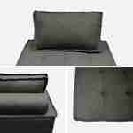 Modulierbarer Sessel ohne Armlehne, grau, kapitoniert und mit Paspel  Photo5