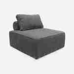 Sessel ohne Armlehne mit grauem Cordbezug für ein modulares Sofa Photo3