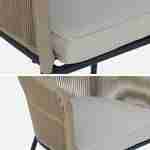 Set of 4 metal and rope garden chairs, Santos, Beige, 56.5x59x79 cm Photo7 Set of 4 metal and rope garden chairs, Santos, Beige, 56.5x59x79 cm Photo7
