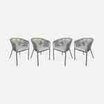 Set of 4 metal and rope garden chairs, Santos, Beige, 56.5x59x79 cm Photo3 Set of 4 metal and rope garden chairs, Santos, Beige, 56.5x59x79 cm Photo3
