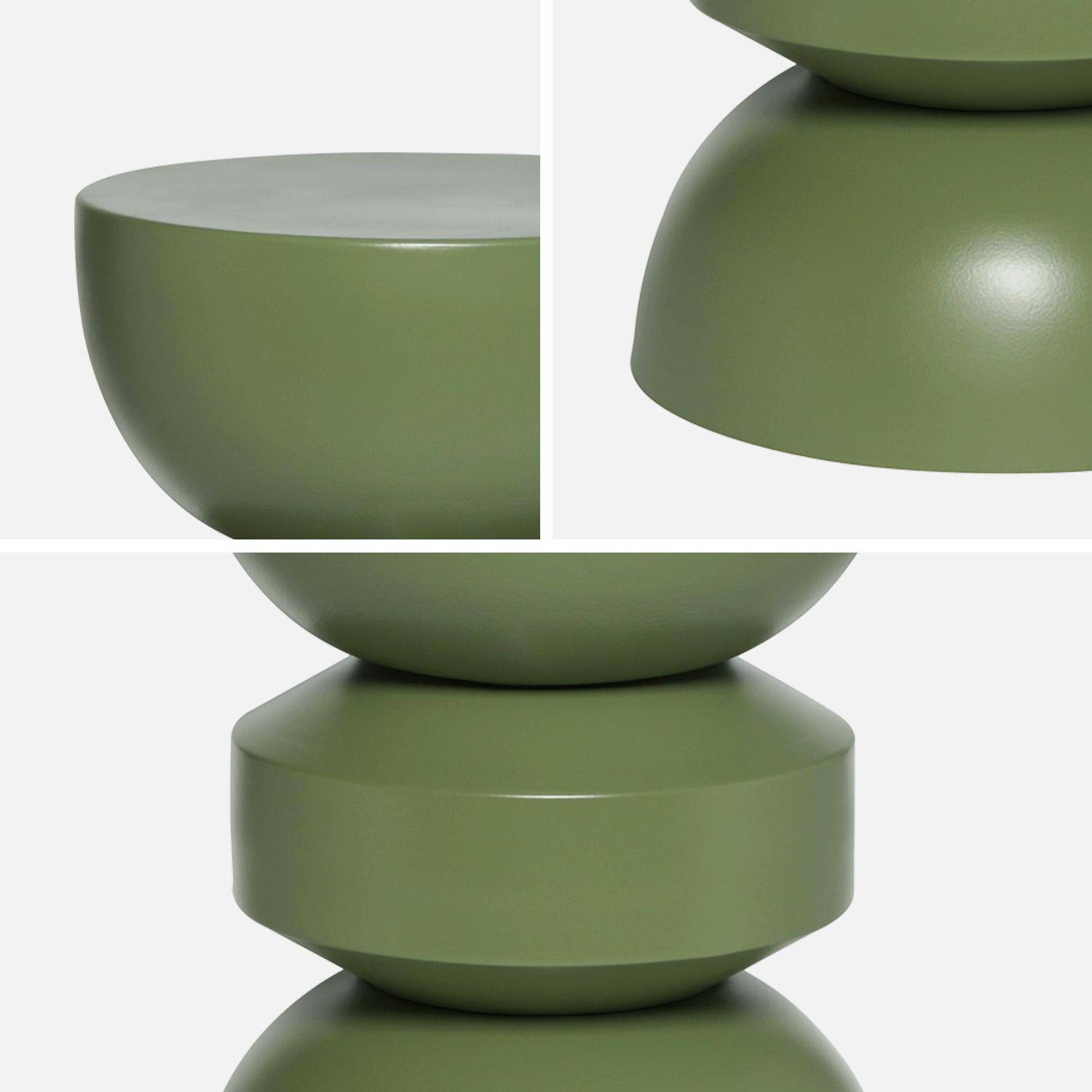 Tavolino, lato divano, comodino metallo Verde - 32x32x43.5 cm,sweeek,Photo5