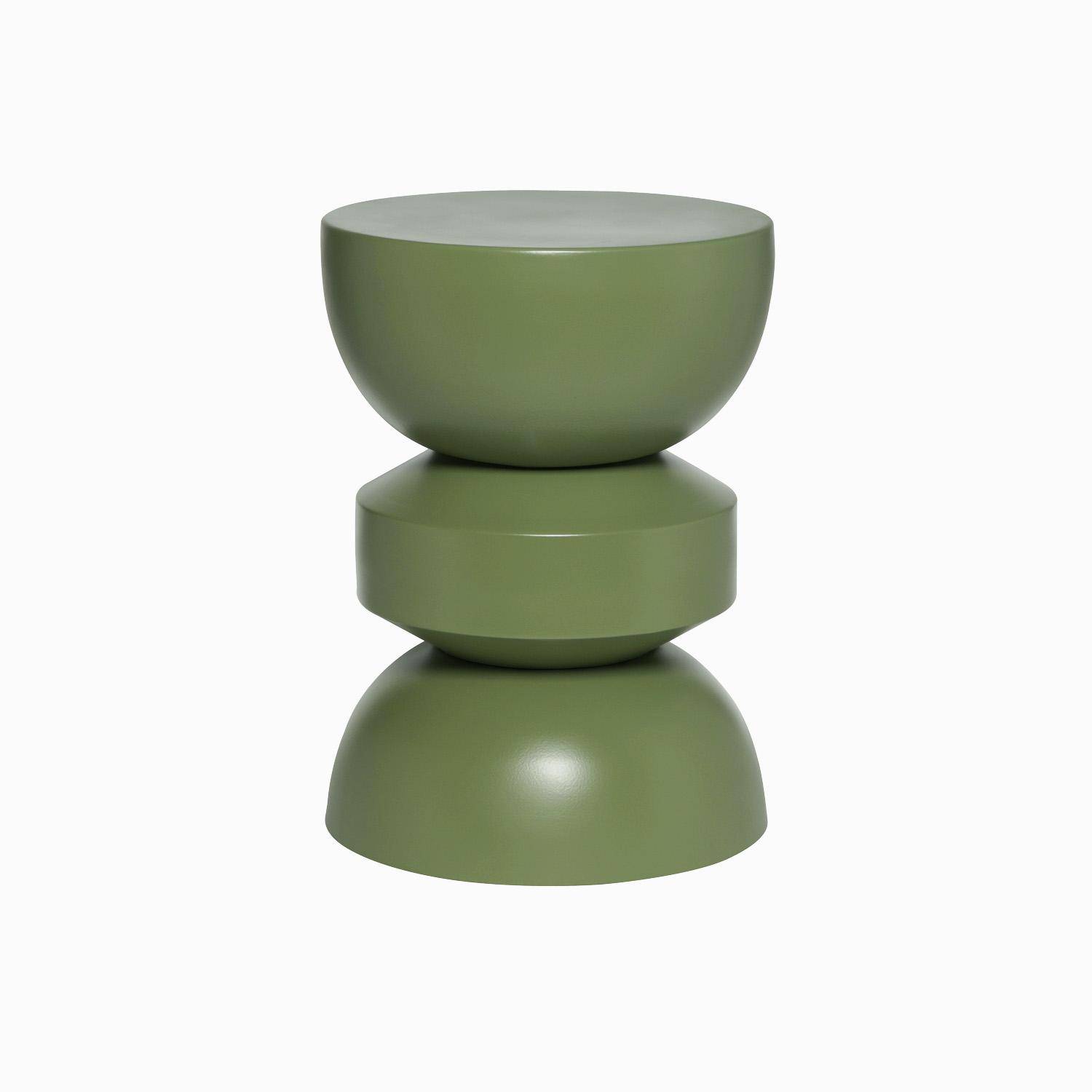 Tavolino, lato divano, comodino metallo Verde - 32x32x43.5 cm Photo4