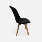4er Set skandinavische Stühle mit schwarzem Bouclé-Bezug und Buchenholzbeinen - NILS  Photo3