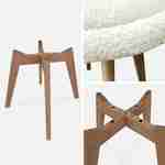 4er Set skandinavische Stühle mit weißem Bouclé-Bezug und Buchenholzbeinen - NILS  Photo5