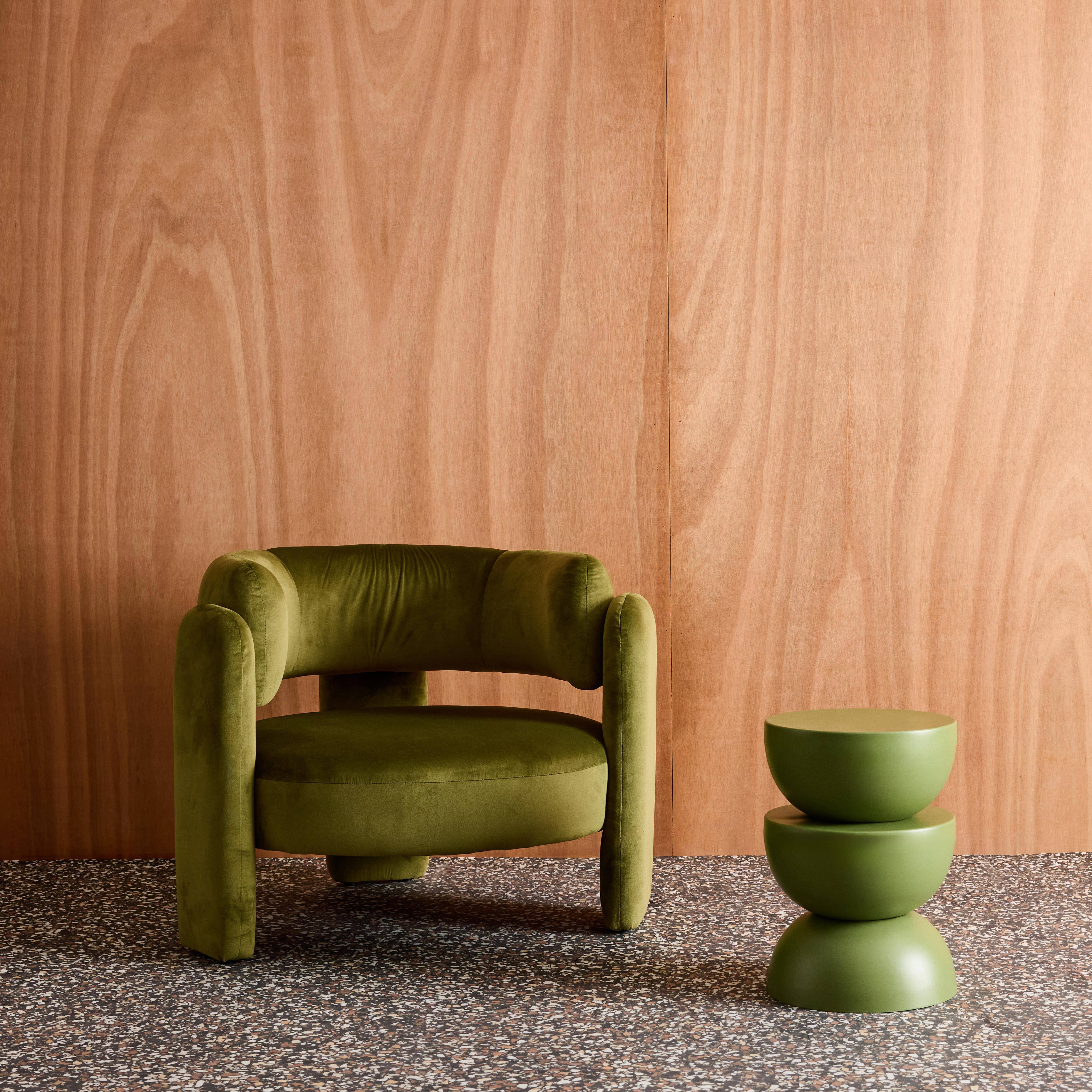 Tavolino  in metallo Verde - 32x32x46.5 cm,sweeek,Photo2