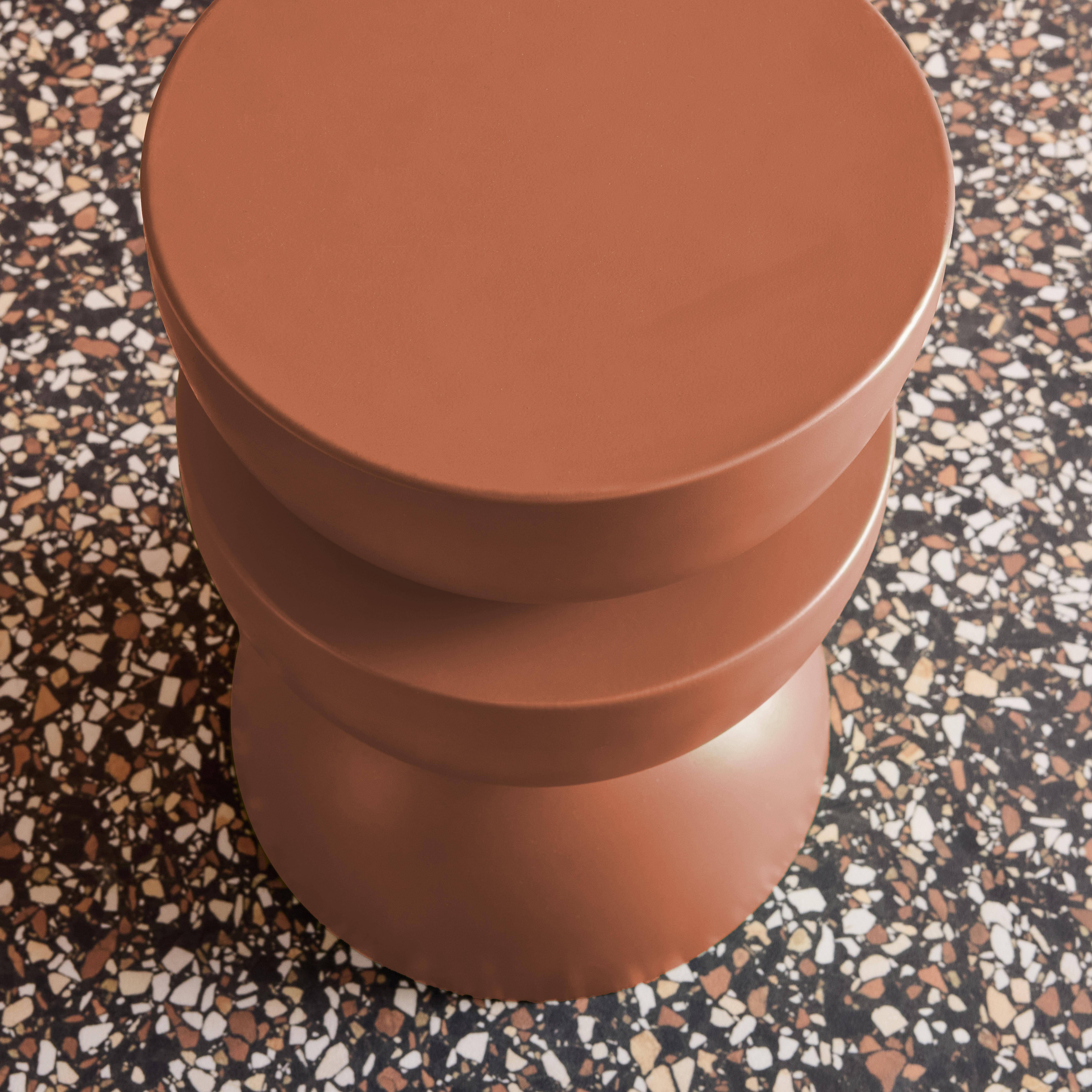 Stolik boczny, metalowy stolik nocny, terakota Coumba, Ø32 x wys. 46,5 cm Photo4