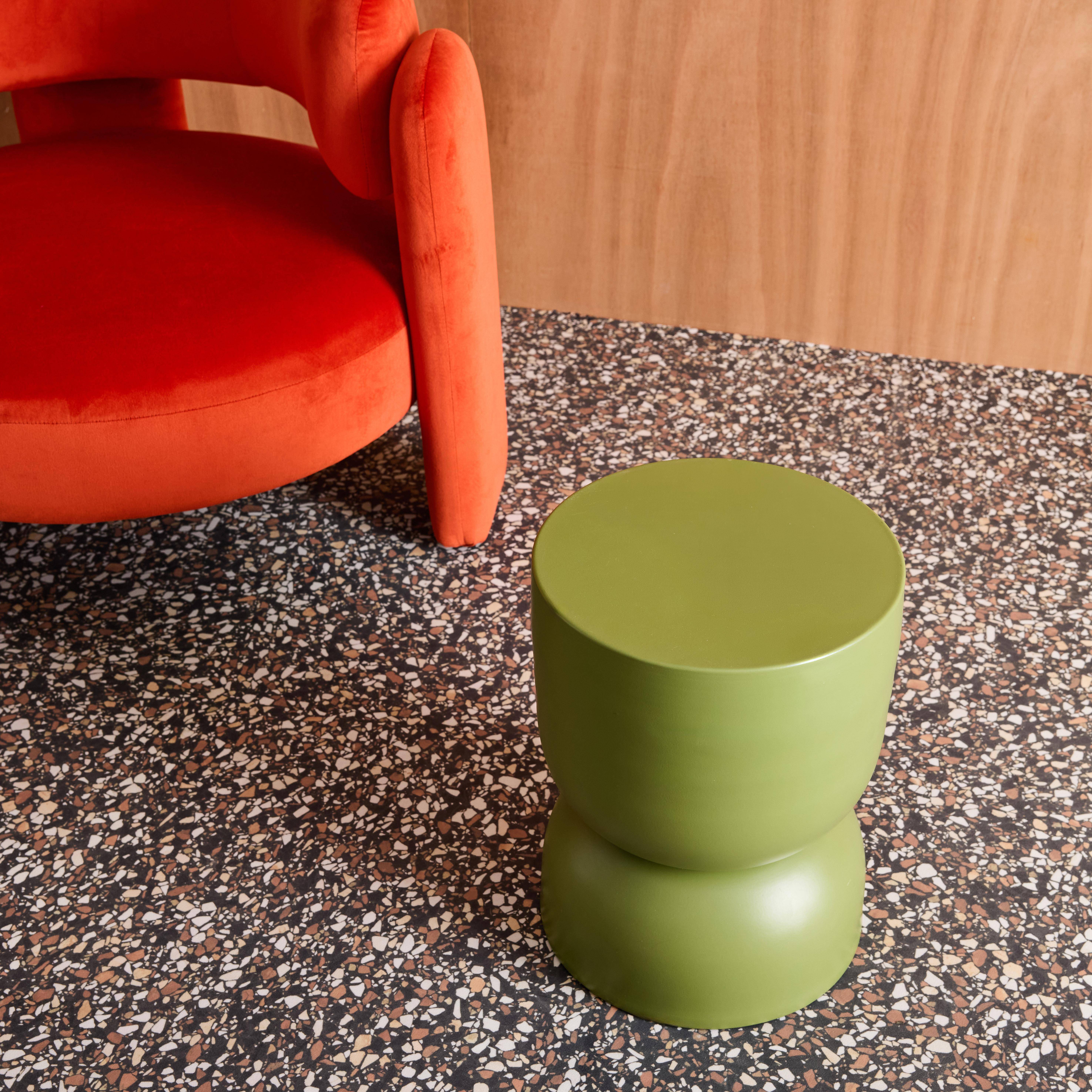 Beistelltisch, Sofaende, Nachttisch aus Metall, khaki, Madi Ø32 x H 42cm Photo3