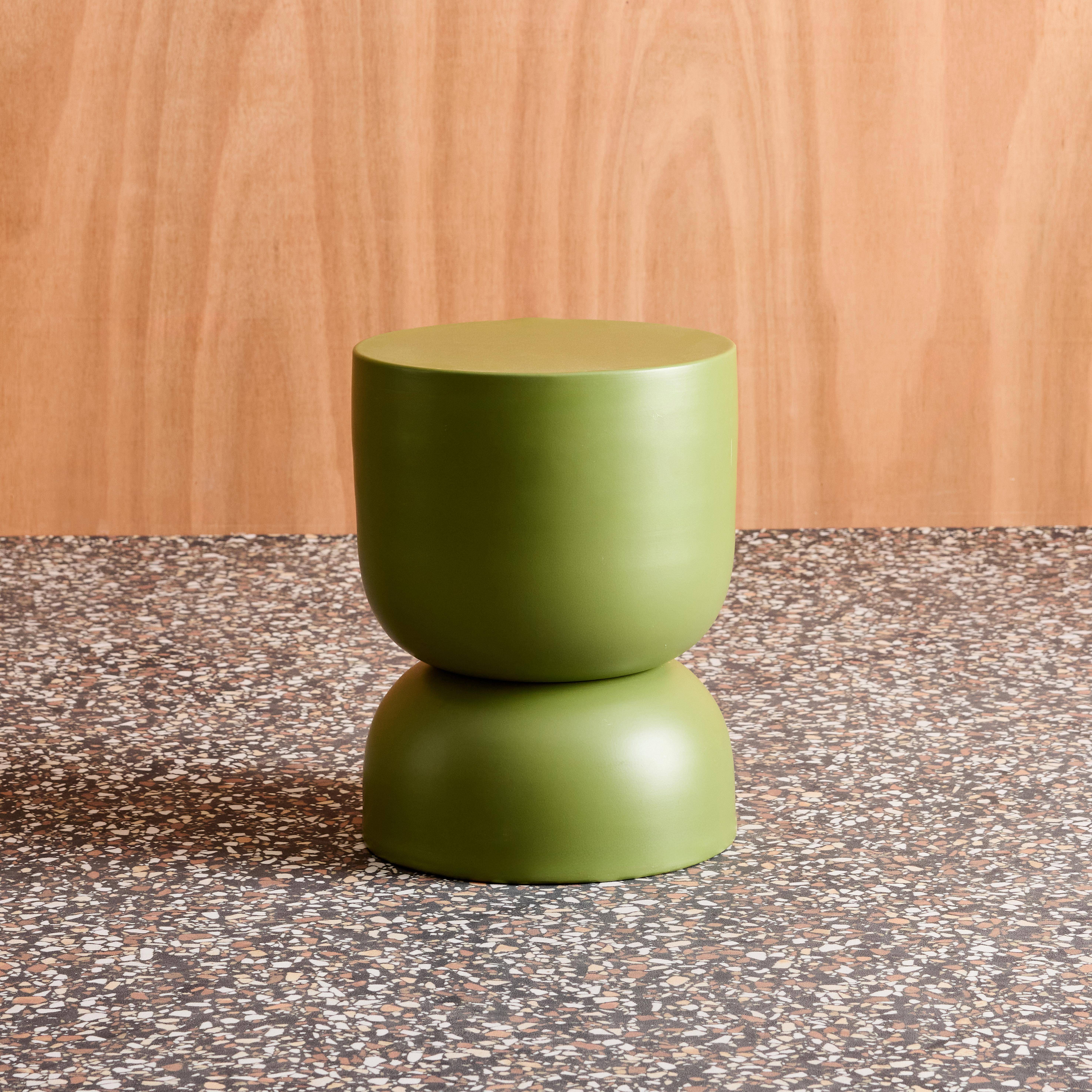 Beistelltisch, Sofaende, Nachttisch aus Metall, khaki, Madi Ø32 x H 42cm,sweeek,Photo5