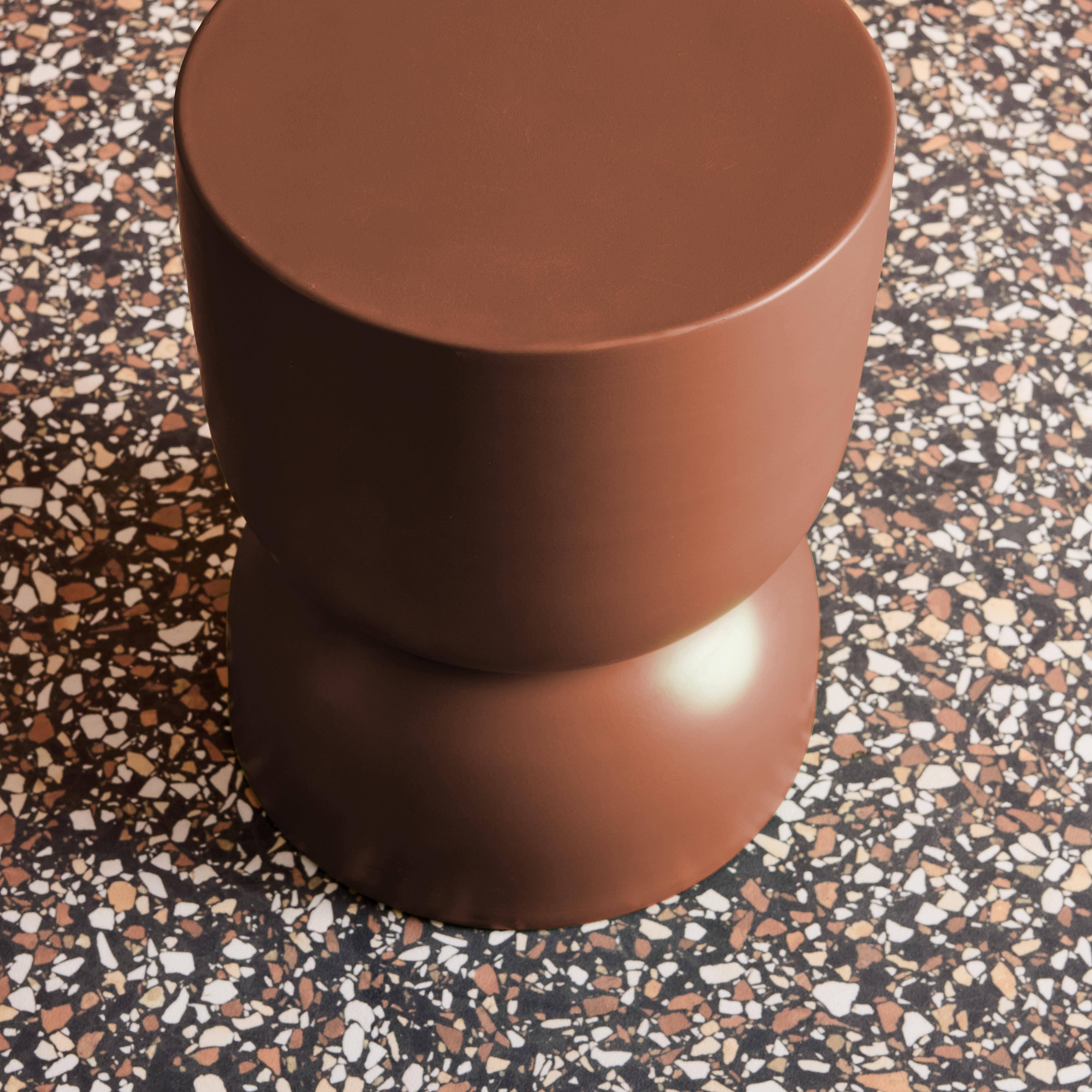 Madi terracotta metalen bijzettafel, bank- en nachtkastje, Ø32 x H 42cm Photo5