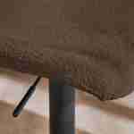 Conjunto de 2 bancos de bar ajustáveis - Noah - assento com textura taupe - altura ajustável 60,5/81,5cm , apoio para os pés Photo3
