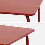2-seater table and chairs set for kids, metal, Terracotta Photo8
