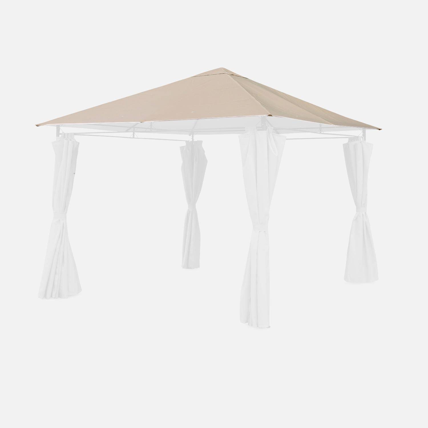 Cosmo Casa Vervangende bekleding voor het dak van Pergola Paviljoen Cadiz 3x3m - Crème