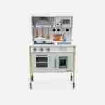 Children's kitchen panel, accessories included, hood, hob, electronic microwave Photo6