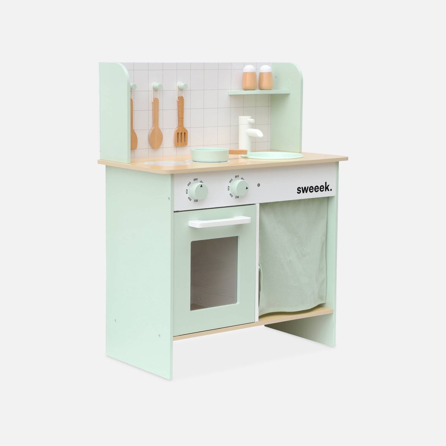 Lavagna in legno double-face per bambini, Verde celadon