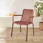 Set van 2 stapelbare stalen fauteuils, terracotta Photo2