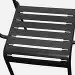 Lot de 2 fauteuils de jardin acier, 2 places, anthracite, Amelia, L50.4 X P53 X H79.5cm  Photo5