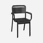 Lot de 2 fauteuils de jardin acier, 2 places, anthracite, Amelia, L50.4 X P53 X H79.5cm  Photo4