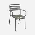 Lot de 2 fauteuils de jardin acier, 2 places, savane, Amelia, L50.4 X P53 X H79.5cm  Photo4