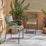 Set van 2 stalen tuinstoelen, 2 zits, savane, Amelia, B50.4 X D53 X H79.5cm Photo1