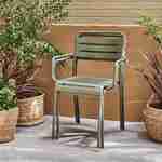 Lot de 2 fauteuils de jardin acier, 2 places, savane, Amelia, L50.4 X P53 X H79.5cm  Photo2