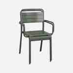 Lot de 2 fauteuils de jardin acier, 2 places, savane, Amelia, L50.4 X P53 X H79.5cm  Photo5