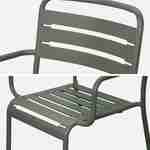Lot de 2 fauteuils de jardin acier, 2 places, savane, Amelia, L50.4 X P53 X H79.5cm  Photo6