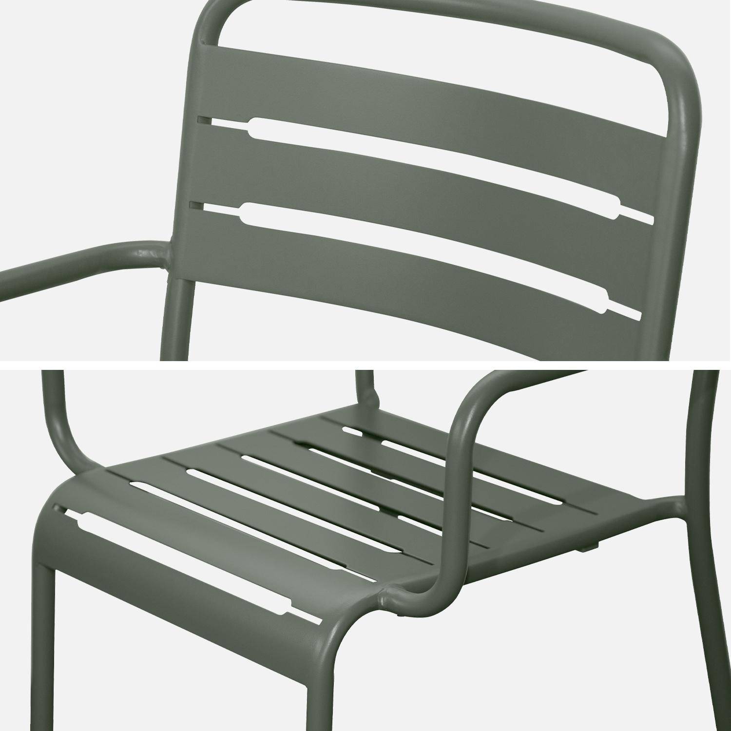 Lot de 2 fauteuils de jardin acier, 2 places, savane, Amelia, L50.4 X P53 X H79.5cm  Photo6