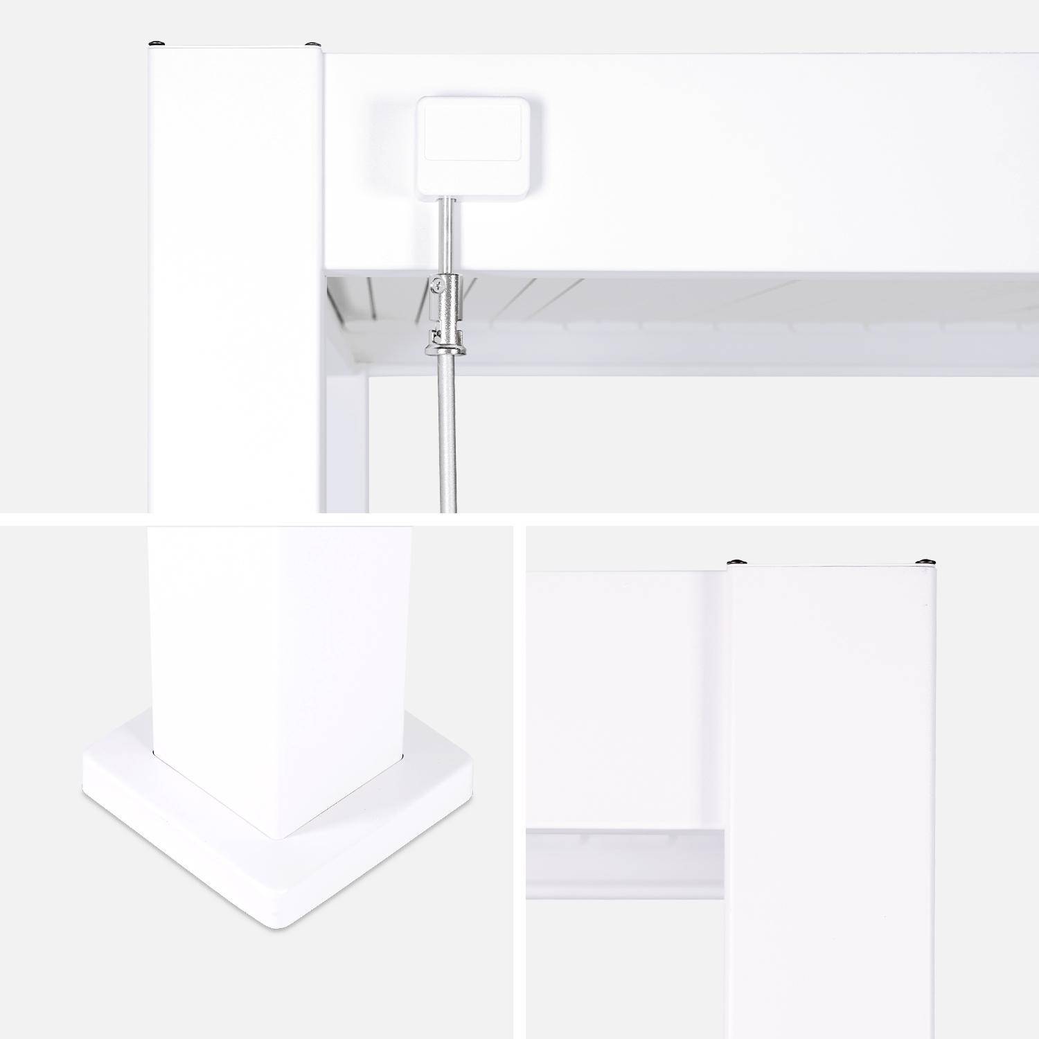 Pergola bioclimatique aluminium blanc Triomphe 3x3 m lames orientables Photo5