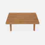 4-seater wood and cane rattan garden sofa set, Teak colour Photo7