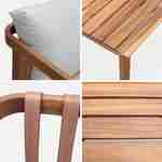 4-seater wooden garden sofa set, beige, natural acacia, 108.5 x 74.7 x 64.5cm Photo9