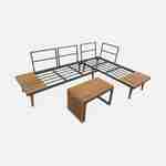 4-Seater modular Garden Lounge Set: Aluminium and Acacia Blend, anthracite Photo10