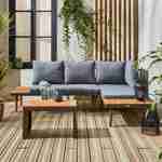 4-Seater modular Garden Lounge Set: Aluminium and Acacia Blend, anthracite Photo2