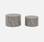 Set of 2 round marble-effect nesting coffee tables, grey l sweeek